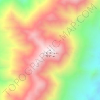 De la Dehesa topographic map, elevation, terrain