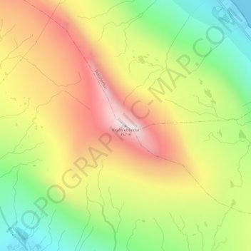 Reyðafelstindur topographic map, elevation, terrain
