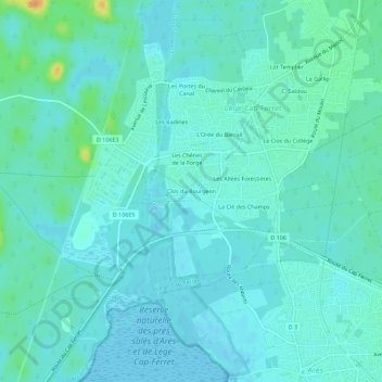 Clos du Bourgeon topographic map, elevation, terrain