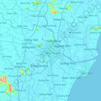 Thanh Hóa topographic map, elevation, terrain