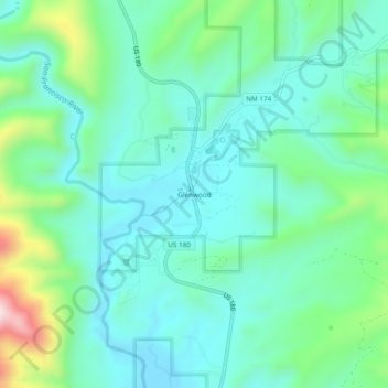 Glenwood topographic map, elevation, terrain