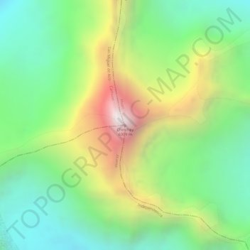 Chinchey topographic map, elevation, terrain