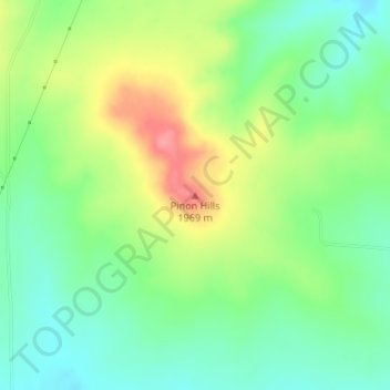Pinon Hills topographic map, elevation, terrain