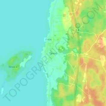 Tånnö topographic map, elevation, terrain