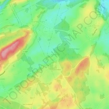 Le Crôtot topographic map, elevation, terrain