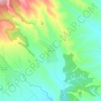 Godlevo topographic map, elevation, terrain