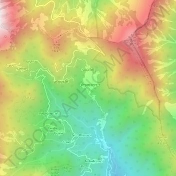 Acquarossa topographic map, elevation, terrain