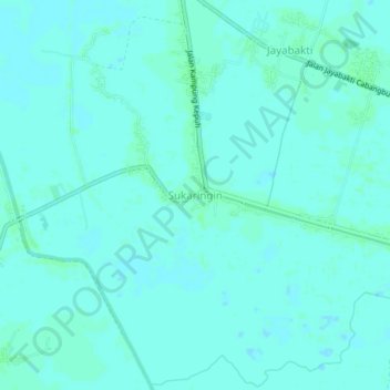 Sukaringin topographic map, elevation, terrain