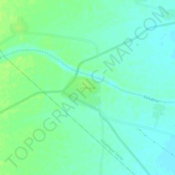 Umrala topographic map, elevation, terrain