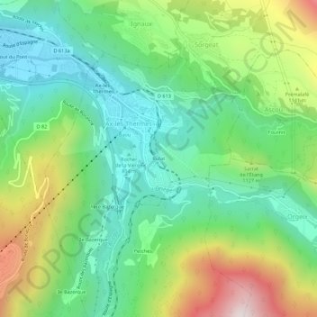 Rufat topographic map, elevation, terrain
