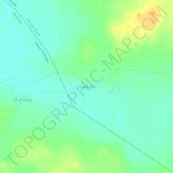 Haidara topographic map, elevation, terrain