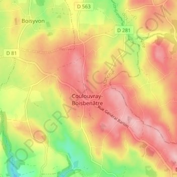 La Motte topographic map, elevation, terrain