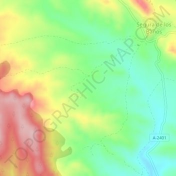 El Plano topographic map, elevation, terrain
