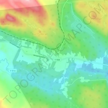 Mosjö topographic map, elevation, terrain