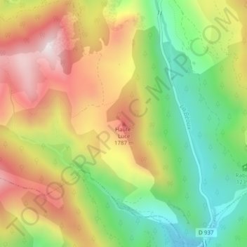 Haute-Luce topographic map, elevation, terrain