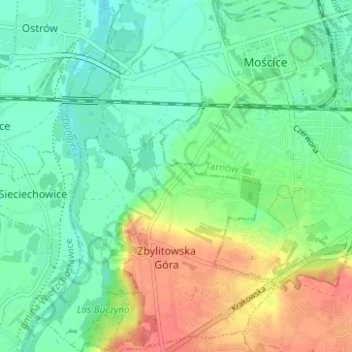 Sicica topographic map, elevation, terrain