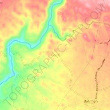 Dorol topographic map, elevation, terrain