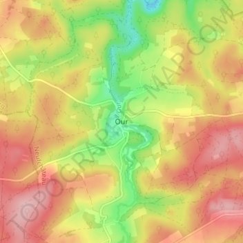 Our topographic map, elevation, terrain