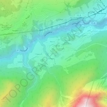 Tarasp topographic map, elevation, terrain