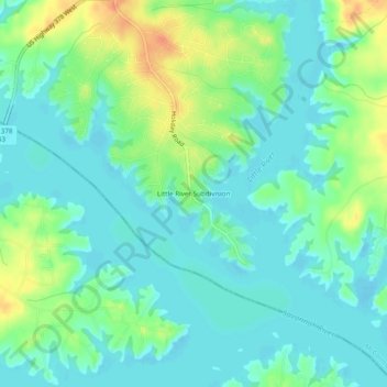 Little River Subdivision topographic map, elevation, terrain