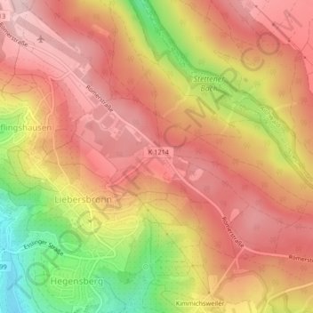 Jägerhaus topographic map, elevation, terrain