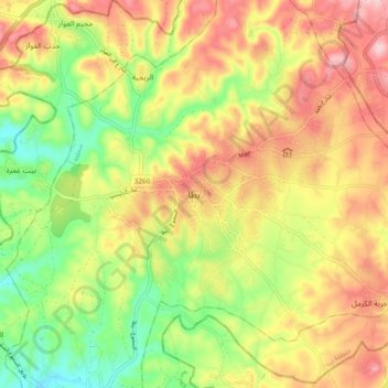 Yatta topographic map, elevation, terrain