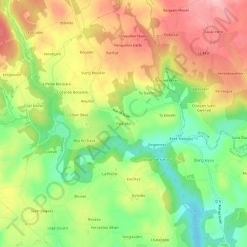 Park Mar topographic map, elevation, terrain