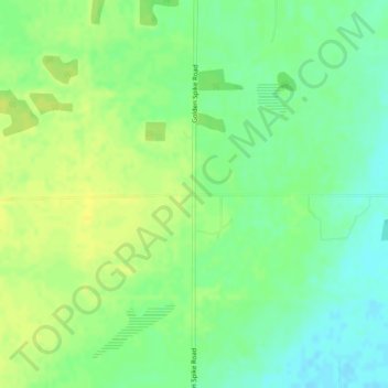 Golden Spike topographic map, elevation, terrain
