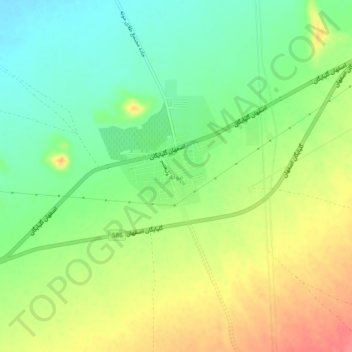Muteh topographic map, elevation, terrain