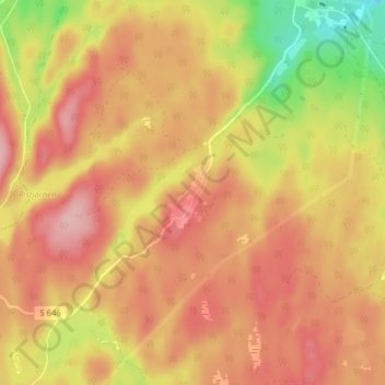 Lenungen topographic map, elevation, terrain
