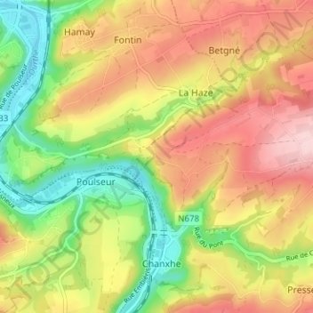 Chaply topographic map, elevation, terrain