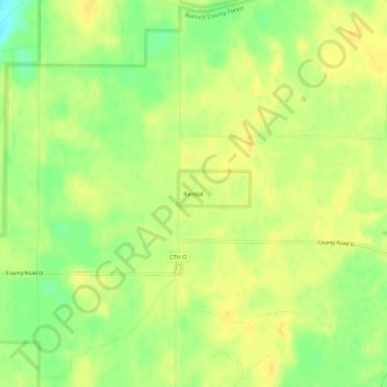 Randall topographic map, elevation, terrain