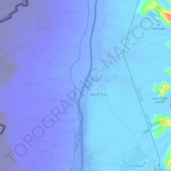 Al Jirm topographic map, elevation, terrain