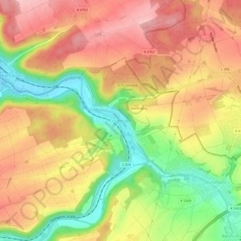 Fischingen topographic map, elevation, terrain