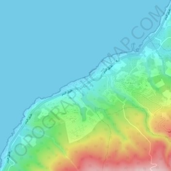 Naqura topographic map, elevation, terrain