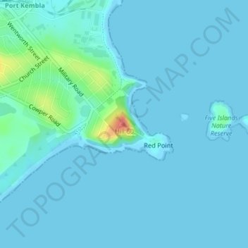 Hill 60 topographic map, elevation, terrain
