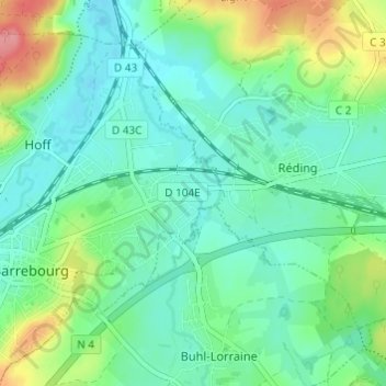 Maladrie topographic map, elevation, terrain