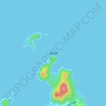 Cape Oiho topographic map, elevation, terrain