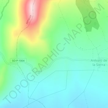 Las Anchas topographic map, elevation, terrain