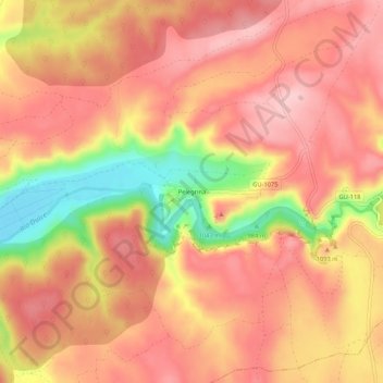 Pelegrina topographic map, elevation, terrain