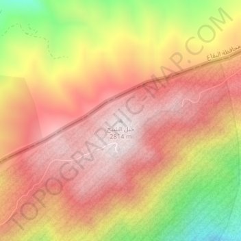 Jabal Ash Shaykh topographic map, elevation, terrain