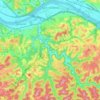South Charleston topographic map, elevation, terrain