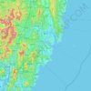 Ulsan topographic map, elevation, terrain