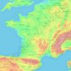 Metropolitan France topographic map, elevation, terrain