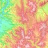 Surdulica Municipality topographic map, elevation, terrain