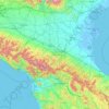 Emilia-Romagna topographic map, elevation, terrain