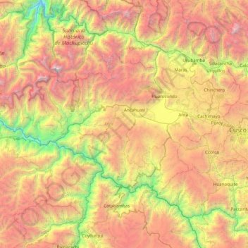 Province of Anta topographic map, elevation, terrain