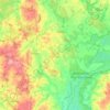 Grajewo County topographic map, elevation, terrain