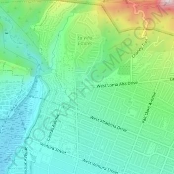 Loma Alta Park topographic map, elevation, terrain