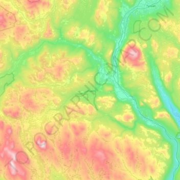Alvdal topographic map, elevation, terrain